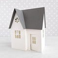 Load image into Gallery viewer, DIY Paper House / Christmas House/ DIY Tea Light/ Paper Village/ Tea Light House/DIY Putz House/ Paper House Decoration/ Mantle Decor