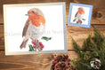 Load image into Gallery viewer, Christmas Robin Wrapping Paper: Luxury Recyclable Gift Wrap