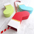 Load image into Gallery viewer, Christmas Stocking With Gift Box/ SVG Cut File / Tree Decoration/ DIY Treat Box / Gift Box/ Advent Calendar