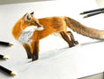 Load image into Gallery viewer, Winter Fox Christmas Card: Wildlife Art, Blank Inside