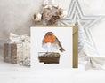 Load image into Gallery viewer, Christmas Robin Wrapping Paper: Luxury Recyclable Gift Wrap