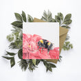 Load image into Gallery viewer, Bumblebee Greetings Card: Original Pastel Art, Blank Inside, Any Occasion, Birthday, Mother's Day...