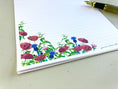 Load image into Gallery viewer, A5 Poppy Field Writing Paper: Lined or Unlined Stationery Gift, Wildflower