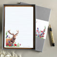 Load image into Gallery viewer, A5 Poppy Field Stationery: Stag & Wildflower Letter Writing Paper