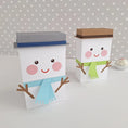 Load image into Gallery viewer, Snowman Treat Box/Snowman Christmas Gift Box/ Advent Calendar Boxes / Treat Box / Christmas Table Decoration / Tree Decoration