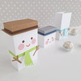 Load image into Gallery viewer, Snowman Treat Box/Snowman Christmas Gift Box/ Advent Calendar Boxes / Treat Box / Christmas Table Decoration / Tree Decoration