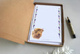 Load image into Gallery viewer, Highland Cow Writing Paper Sheets: A5, Scottish Thistle Design, Stationery Gift, Highland Calf