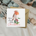 Load image into Gallery viewer, Robin Christmas Card: Luxury Holly Jolly Greetings