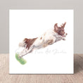 Load image into Gallery viewer, Springer Spaniel Greetings Card: Leaping Dog Design, Any Occasion, Birthday, Father's Day...