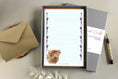 Load image into Gallery viewer, Highland Cow Writing Paper Sheets: A5, Scottish Thistle Design, Stationery Gift, Highland Calf