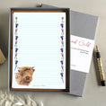 Load image into Gallery viewer, Highland Calf Letter Writing Set: A5 Stationery Gift Box, Writing Paper & Notecards