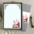 Load image into Gallery viewer, Personalised Father Christmas Letter Writing Paper: Lined or Unlined Christmas Stationery, Santa