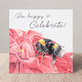 Load image into Gallery viewer, Bumblebee Greetings Card: Original Pastel Art, Blank Inside, Any Occasion, Birthday, Mother's Day...