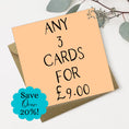Load image into Gallery viewer, Mix & Match Greetings Card Pack: Choose Any 3 Cards