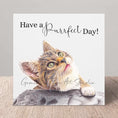Load image into Gallery viewer, Curious Tabby Cat Greetings Card: Blank Inside, Any Occasion, Birthday, Father's Day, Mother's Day