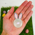 Load image into Gallery viewer, Handmade Fused Glass Easter Bunny Brooch by Jessica Irena Smith