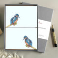 Load image into Gallery viewer, Kingfisher Notecards/Place Cards: Watercolour Art, Thank You Cards, Personalised Option