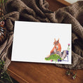 Load image into Gallery viewer, Red Squirrel Notecards in a Pack of 8, 20 or 40, Scottish Thistle, Personalised Stationery