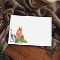 Load image into Gallery viewer, Red Squirrel Notecards in a Pack of 8, 20 or 40, Scottish Thistle, Personalised Stationery