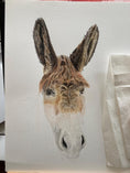 Load image into Gallery viewer, Rodney the Donkey Poppy Greetings Card: Charity Art, Blank Inside, Any Occasion