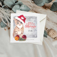 Load image into Gallery viewer, Funny Christmas Cat Card, Kitten Art, Personalised Xmas Card