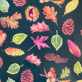 Load image into Gallery viewer, SECONDS - Watercolour Autumn Leaves Gift Wrap - Folded, Recyclable Green Wrapping Paper, Eco-Friendly