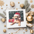 Load image into Gallery viewer, Puppy Christmas Card, Xmas Card, Golden Retriever