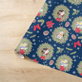Load image into Gallery viewer, Rolled Christmas Wreath Wrapping Paper: Recyclable, Eco-friendly Gift Wrap