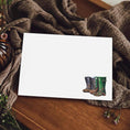 Load image into Gallery viewer, Farm Living Notecards/Place Cards: Cow & Calf, Wheelbarrow, Boots - Watercolour Art