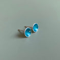 Load image into Gallery viewer, Itty Bitty Silver Enamel Studs - MaisyPlum