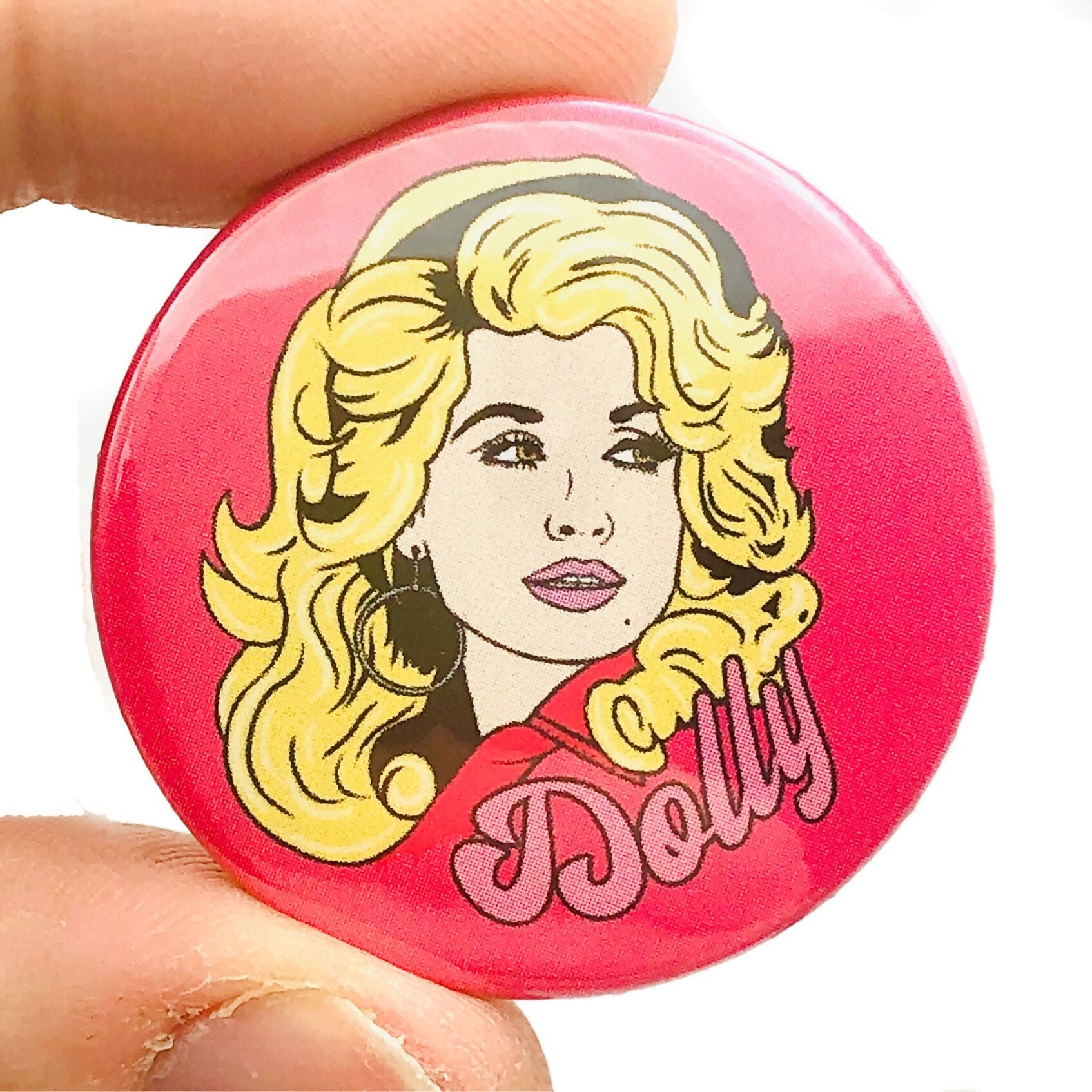 Dolly Inspired Button Pin Badge