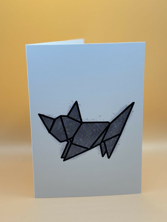 Origami Cat Greeting Card