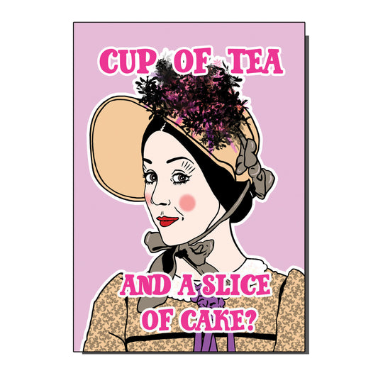 Cup Of Tea & A Slice Of Cake Aunt Sally Inspired Greetings / Birthday Card