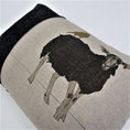 Load image into Gallery viewer, Black Sheep And Golden Bird Cushion
