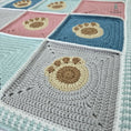 Load image into Gallery viewer, Puppy Pawprint Blanket Crochet Pattern, Blanket Crochet Pattern