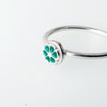 Load image into Gallery viewer, Pinwheel Silver Enamel Stacking Ring - MaisyPlum