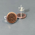 Load image into Gallery viewer, Textured Copper Disc Stud Earrings - MaisyPlum