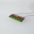 Load image into Gallery viewer, Two Tone Copper Rectangle Pendant - Green - MaisyPlum