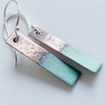 Load image into Gallery viewer, Two Tone Enamel Drop Earrings - Robins Egg Blue - MaisyPlum