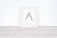 Load image into Gallery viewer, Letter A framed plain