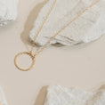 Load image into Gallery viewer, Textured Circle Necklace - 14k gold fill