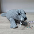 Load image into Gallery viewer, Seal Crochet Pattern, Sandy the Seal Crochet Pattern, Seal and Seal Pup Amigurumi Pattern, Seals Crochet Toy Pattern