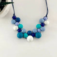 Load image into Gallery viewer, Blue Speckled Silicone Necklace | Geometric Necklace | Statement Necklace
