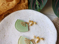 Load image into Gallery viewer, sunset-natural-jade-stone-brass-art-deco-acrylic-gold-vermeil-fan-drop-earrings-637a90df-scaled