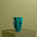Load image into Gallery viewer, Small Deco Vase - Marbled In Emerald & Yellow - Misshandled