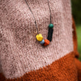 Load image into Gallery viewer, Silicone Necklace - Mustard, Rust & Black | New Mum Gift | Geometric Necklace