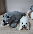 Load image into Gallery viewer, Seal Crochet Pattern, Sandy the Seal Crochet Pattern, Seal and Seal Pup Amigurumi Pattern, Seals Crochet Toy Pattern