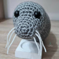 Load image into Gallery viewer, Seal Crochet Pattern, Sandy the Seal Crochet Pattern, Seal and Seal Pup Amigurumi Pattern, Seals Crochet Toy Pattern