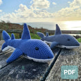 Load image into Gallery viewer, PDF Shark Crochet Pattern, Shane the Shark Crochet Pattern, Shark Amigurumi Pattern, Shark Crochet Toy Pattern