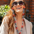 Load image into Gallery viewer, Glasses Chain – Red, Black & White Chunky Acrylic Chain